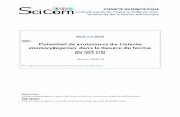 Objet : Potentiel de croissance de Listeria monocytogenes ......Wallonie –Université de Liège - Gembloux Agro-Bio Tech, 2018 »), et de l’opinion d’experts, le Comité scientifique