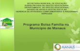 Programa Bolsa Família no Município de Manaus · O Programa Bolsa Família (PBF) é um programa de transferência direta de renda que beneficia famílias em situação de pobreza