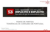 PONTO DE PARTIDA TENDÊNCIAS DE CONSUMO EM PORTUGAL · Indicador permanece em terreno negativo (-20.8 pontos), embora registe um ligeiro aumento de 3.2 pontos face a Junho. Muitos