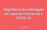 Diagnósticos de enfermagem em casos de Coronavírus e COVID-19³sticos-de... · Complicações Em estudo realizado em Wuhan a complicação mais comum decorrente da covid-19 foi