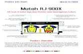 Mutoh RJ-900X · 2017. 2. 23. · Improved Paper Handling Capability with New Pressure Roller Control Feature Fast Printing Speeds Up to 676 sqft/hr with High Resolution Imaging Up