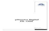 pHmetro Digital PG 1400 · O pHmetro Digital Portátil Microprocessado Gehaka modelo PG 1400, é um instrumento para laboratório, preciso, rápido, de fácil calibração e compacto,
