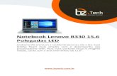 Manual Notebook Lenovo B330 - Notebook Lenovo B330 15.6 Polegadas LED Acabamento premium e resistente