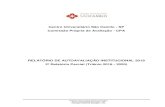 RELATÓRIO DE AUTOAVALIAÇÃO INSTITUCIONAL 2019 2º …³rio... · Comissão Própria de Avaliação - CPA Centro Universitário São Camilo - SP Comissão Própria de Avaliação