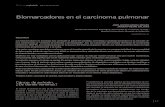 Biomarcadores en el carcinoma pulmonar · Biomarcadores en el carcinoma pulmonar JOSÉ JAVIER GÓMEZ-ROMÁN ... (EGFR), los reordenamientos de la quinasa del linfoma anaplásico (ALK)