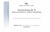 Governança de TI - Correios · 2014. 10. 3. · • Tempo de desembaraço aduaneiro – de 2 dias para menos de 2 horas • Pagamentos – de 4 dias para 10 minutos • Economia