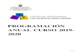 PROGRAMACIÓN ANUAL CURSO 2019- 2020€¦ · Programación anual 2019/2020 CEP Las Palmas de Gran Canaria Pág. 5 Préstamo de material Cumplimentación y envío del modelo de solicitud