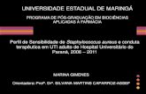 UNIVERSIDADE ESTADUAL DE MARINGÁ · Descrever o padrão de sensibilidade Staphylococcus aureus na UTI adulto do Hospital Regional Universitário de Maringá (HUM) no período de