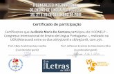 Certificado de participação - WordPress.com · Certificado de participação Certificamos que Talita Miranda Da Costa Mathias participou do II CONELP – Congresso Internacional