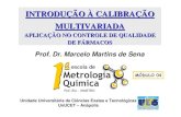 INTRODUÇÃO À CALIBRAÇÃO MULTIVARIADA · INTRODUÇÃO À CALIBRAÇÃO MULTIVARIADA APLICAÇÃO NO CONTROLE DE QUALIDADE DE FÁRMACOS Prof. Dr. Marcelo Martins de Sena MÓDULO