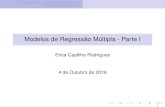 Modelos de Regressão Múltipla - Parte Iprofessor.ufop.br/.../files/regressaolinearmultipla... · Regressão Linear Simples na Forma Matricial ANOVA em forma matricial I Podemos
