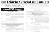 DIÁRIO OFICIAL DE BAURU 1 Diário Oficial de Bauru · 2016. 4. 8. · no Diário Oficial nº 2666, a PORTARIA N.º 0096/2016 que nomeou o (a) Sr(a). CAROLINA DE OLIVEIRA DOS SANTOS,