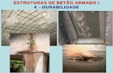 ESTRUTURAS DE BETÃO ARMADO I · 2006. 4. 10. · Os meios à disposição do projectista para controlar a durabilidade da estrutura, face às condições ambientais em que ela se
