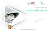 Programa de Asignatura Humanidades II - Gob€¦ · Coordinador de la Academia de Filosofía ... Ajuste Curricular Humanidades II Programa de Asignatura Formación Específica. Presentación