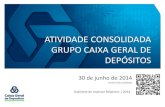 ATIVIDADE CONSOLIDADA GRUPO CAIXA GERAL …...2014/06/30  · em junho de 2014 em 481,2 milhões de euros (+32,0%), verificando-se também uma evolução positiva na margem financeira