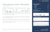 Fixed Income Weekly · Fixed Income Weekly 3 지난주삼성카드 CP시장에서는 젂젂주대비 1조 8,809억원 증핚 3조 5,121억원이 발행되었고, 젂젂주대비 7,745억원