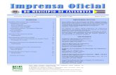 Diário Oficial do Município de Catanduva - Edição 866 · IMPRENSA OFICIAL Lei nº 3833, de 27 de dezembro de 2002, regulamentada pelo Decreto Municipal nº 4653, de 25 de outubro