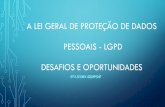 LGPD - WordCamp Porto Alegre 2019 – O evento oficial do … · 2019. 6. 19. · Não temos, sequer, do dado digital de forma plena. • A referida Lei registra, de forma inequívoca
