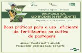 Boas práticas para o uso eficiente de fertilizantes no cultivo de … · 2020. 2. 5. · Boas práticas para o uso eficiente de fertilizantes no cultivo de pastagens Manuel Claudio