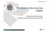 XV Encontro Nacional da ANFIP · 2020. 3. 12. · Antes do e-processo, tempo médio de tramitação na RFB: 5 anos E-processo: redução de 40% 3 anos E-Processo Possibilita a formalização,