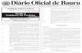 DIÁRIO OFICIAL DE BAURU 1 Diário Oficial de Bauru...2.300,00 (dois mil e trezentos reais) a partir de 1º de abril de 2.015. Art. 10 O vale-refeição de que trata a Lei Municipal