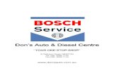 Don’s Auto & Diesel CentreDon’s Auto & Diesel Centre€¦ · Don’s Auto & Diesel CentreDon’s Auto & Diesel Centre “YOUR ONE-STOP-SHOP” 8 Pattinson Road, NEWTON Tel: (08)