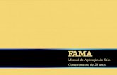 MANUAL DE APLICAÇÃO DO SELO COMEMORATIVO DE 20 ANOS …facfama.edu.br/uploads/files/manual_da_marca_fama... · O selo de 20 anos da FAMA não deve-se usar nas formas negativa (branco)