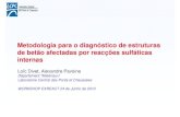 Metodologia para o diagnóstico de estruturas de betão ... · Métodos de diagnóstico em laboratório Microscopia electrónica de varrimento ... Técnicas de caracterização (locais