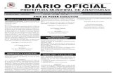 DIÁRIO OFICIAL - arapongas.pr.gov.br · Art. 1º - Fica autorizado nos termos da lei nº 3.590, de 05 de janeiro de 2009, o Desmembramento da Data de terras sob o nº 09 com área