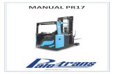 MANUAL PR17 - paletec.com.br€¦ · Manual de Uso Prezado cliente, Parabéns! Você adquiriu um dos equipamentos PALETRANS para a movimentação e armazenagem de cargas, desenvolvido