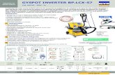 GYSPOT INVERTER BP.LCX-S7 · - alicate em C : 550 daN a 8 bars - alicate em X : 550 daN com braço de 120 mm a 8 bars - resfriamento líquido dos braços e elétrodos - sinal sonoro