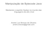 Manipulação de Bytecode Java - USPgsd.ime.usp.br/~kon/MAC5715/slides/ManipulacaodeBytecodeJava.… · JVM - Java Virtual Machine Poucos registros, maior uso de pilha Carrega, verifica