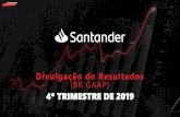 4º TRIMESTRE DE 2019 - Santander Brasil€¦ · receitas eficiÊncia cota de crÉdito¹ +7