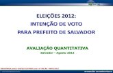 ELEIÇÕES 2012: INTENÇÃO DE VOTO PARA PREFEITO DE …cdn.jornalgrandebahia.com.br/2012/08/Resultados-da... · PREFEITO IDEAL INTENÇÃO DE ... Avaliar a intenção de voto para