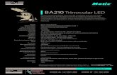 Catalogo BA210 Trinocular 2018 - · PDF file Campo escuro corrediça (Opcional) Possibilidade de campo escuro com corrediça de campo escuro com um campo de deslizamento escuro (até