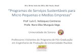 29 e 30 de maio de 2012, São Paulo, Brasil “Programas de ... · 29 e 30 de maio de 2012, São Paulo, Brasil “Programas de Serviços Sustentáveispara Micro Pequenase Medias Empresas”