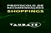 RECOMENDAÇÕES SHOPPINGS - Taubaté · Recomendações ao gestor • A responsabilidade pelo adequado funcionamento do local é da administração do shopping e também dos lojistas.