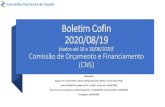 Boletim Cofin 2020/08/19 - Ministério da Saúdeconselho.saude.gov.br/images/comissoes/cofin/... · [Boletim Cofin/CNS 2020/08/12 (dados até 16 e 18/08) - Resumo Executivo] • 1)