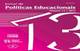 Número 13 | 2013 - Jornal de Políticas Educacionais · Jornal de Políticas Educacionais ISSN 1981-1969 JPE | Curitiba | v.7, n.13 | Janeiro-Junho de 2013