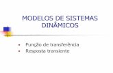 MODELOS DE SISTEMAS DINÂMICOS - Essel · aplicação da transformada de Laplace à equação diferencial dá origem a uma função de transferência independente das condições
