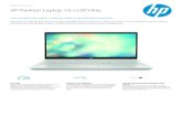 HP Pavilion Laptop 15-cs3014np · Nem todos os clientes2 ou aplicações de sof t ware irão necessariamente beneficiar da utilização desta tecnologia. O desempenho e a frequência