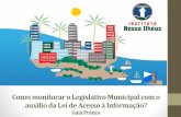 Como monitorar o Legislativo Municipal com o auxílio da ... · Recife: União dos Vereadores de Pernambuco (UVP), 2005. Quando nos deparamos com problemas comuns do dia-a-dia, muitas