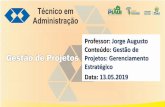 Professor: Jorge Augusto Conteúdo: Gestão de Projetos ... · (participação de mercado do produto), com aumento de produção, campanhas de marketing etc. •O desenvolvimento