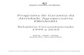 Programa de Garantia da Atividade Agropecuária PROAGRO · 2012. 1. 3. · PROGRAMA DE GARANTIA DA ATIVIDADE AGROPECUÁRIA (PROAGRO) RELATÓRIO CIRCUNSTANCIADO - 1999 A 2010 Página