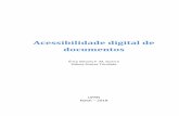 Acessibilidade digital de documentos€¦ · Na promoção da acessibilidade digital, os conteúdos disponibilizados nesse ambiente devem estar acessíveis, tais como páginas da