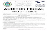 Caderno de Provas Objetivas AUDITOR FISCAL - FGV - Dia 2 - Auditor... · AUDITOR FISCAL – TIPO 2 – VERDE Página 1 Secretaria de Estado de Fazenda do Estado do Rio de Janeiro