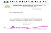 Edição 927 - de 03 de junho - Prefeitura de Barreiras - BA · 03 Barreiras - Bahia - Edição 925 - de 29 de maio a 01 de junho de 2009 - ANO 04. PROJETO DE LEI Nº. 020, DE 21