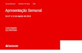 De 27 a 31 de Agosto de 2018€¦ · Apresentação Semanal De 27 a 31 de Agosto de 2018 Lucas Augusto (11) 3553-5263 Economic Research São Paulo - SP - Brasil 2018