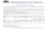 CONCURSO PÚBLICO Nº 001/2017 EDITAL DE ABERTURA N.º … · CONCURSO PÚBLICO Nº 001/2017 EDITAL DE ABERTURA N.º 001/2017 - CONSOLIDADO A Prefeita de Farol, Estado do Paraná,