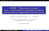 IA360E - To´picos em Controle I - Unicampsala225/ia360/PDF/aula4_beam.pdf · 9 de Agosto de 2007 – Aula 3 IA360E - To´picos em Controle I Tema: caracterizac¸˜oes de estabilidade